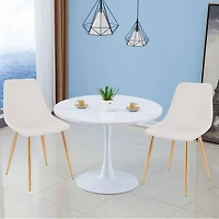 Chaise de salle à manger en cuir Domina Chaise d'appoint Ensemble de 2 chaises modernes et confortables