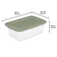 Sterilite Set Of (4) 11.4L Boxes – Green, STERILITE BTC25 4/11.4L SET