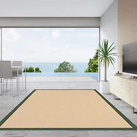 Athena Natural & Green 9'10" x 13' Area Rug