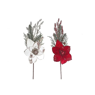 Spray Magnolia De Noël - Ensemble De 6