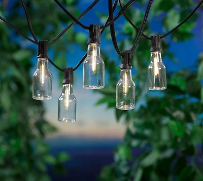Mainstays 10-count Warm White LED Bottle String Lights - Black Wire, LED String Lights