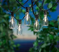 Mainstays 10-count Warm White LED Bottle String Lights - Black Wire, LED String Lights