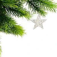 Ornement Étoile Blanc Et Doré Moyen