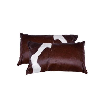 COUSSINS TORINO KOBE EN PEAU DE VACHE 12"X20" 2 PQT