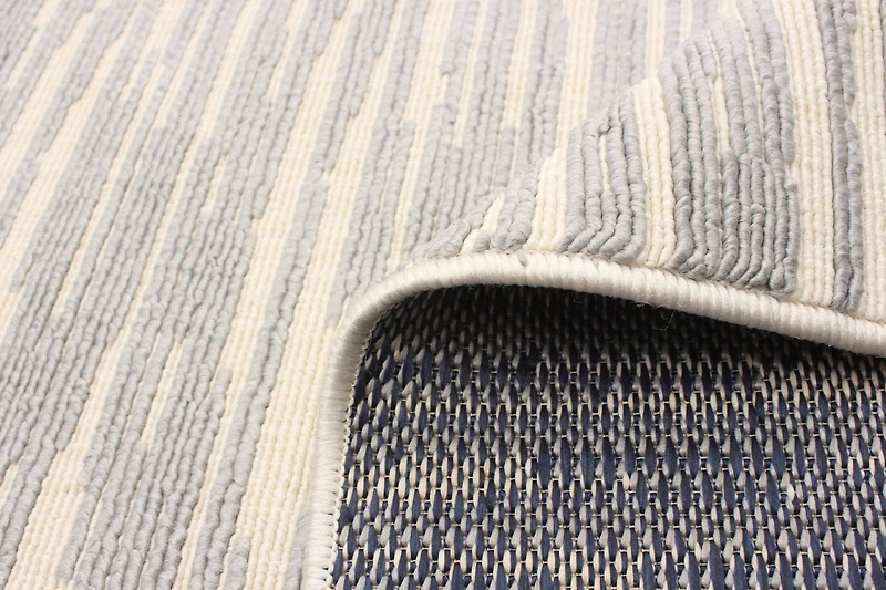 ECARPET Indoor/Outdoor for Balcony, Patio and Garden Yeta Light Grey Rug