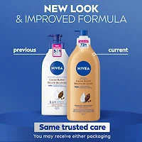 NIVEA Cocoa Butter 72-Hr Moisture Body Lotion for Dry Skin with Hyaluronic Acid, 625 mL, 625 mL