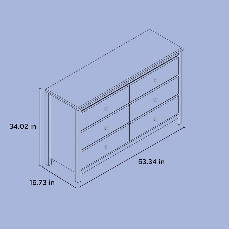 Storkcraft Alpine 6-Drawer Double Dresser