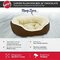 Sleep Zone Lit pour Chien en Peluche Sculpté
