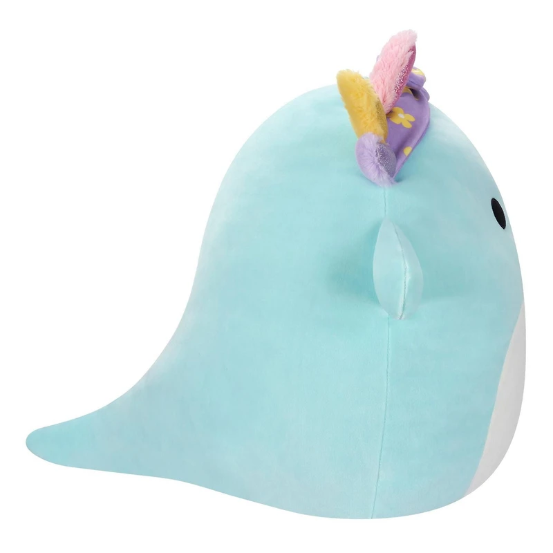 Squishmallows Easter 16" Plush - Irina the Teal Axolotl with Rainbow Gills and Purple Head Bandana