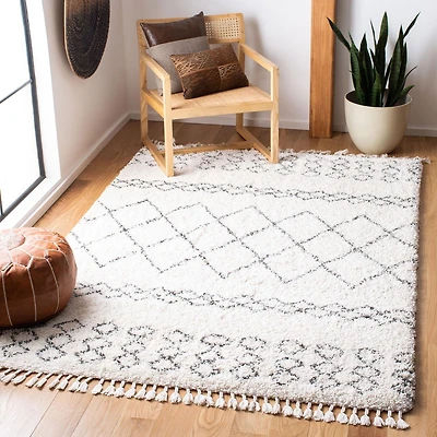 Safavieh Moroccan Fringe Scarlett Tapis Géométrique Shag