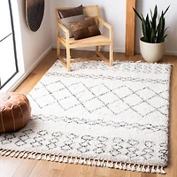 Safavieh Moroccan Fringe Scarlett Tapis Géométrique Shag