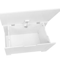 Coffre à jouets pour enfants avec porte-livres frontal — Blanc