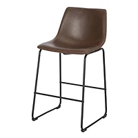 TABOURET LANDON en marron ENSEMBLE DE 2