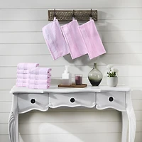 Fabstyles Lot de 12 serviettes pour le visage de qualité supérieure, gant de toilette doux et absorbant pour un usage quotidien, 35,6 x 35,6 cm, serviettes de luxe en coton