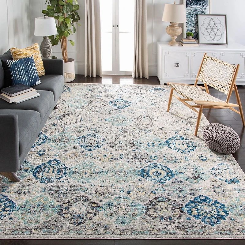 SAFAVIEH Madison Judith Geometric Floral Area Rug