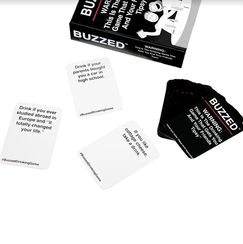 Buzzed Adult Party Game Jeu Gets You & Your Friends Tipsy! Jeu