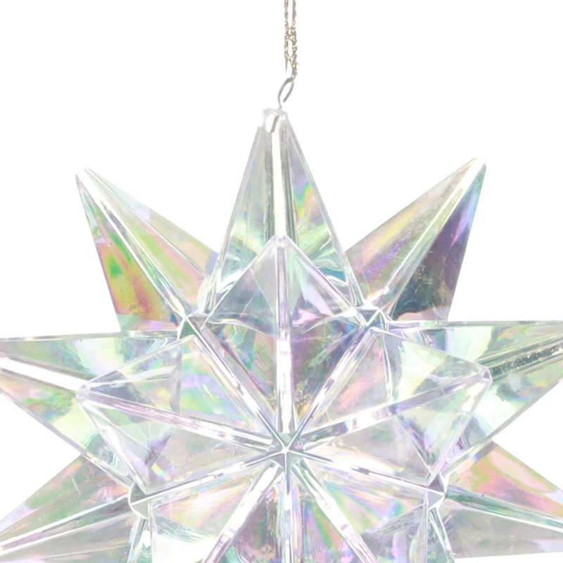 HOLIDAY TIME CLEAR PLASTIC BURST ORNAMENT