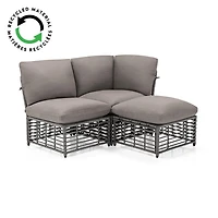 Ensemble modulaire 3 pièces pour patio Deco Sol HOMETRENDS - Gris