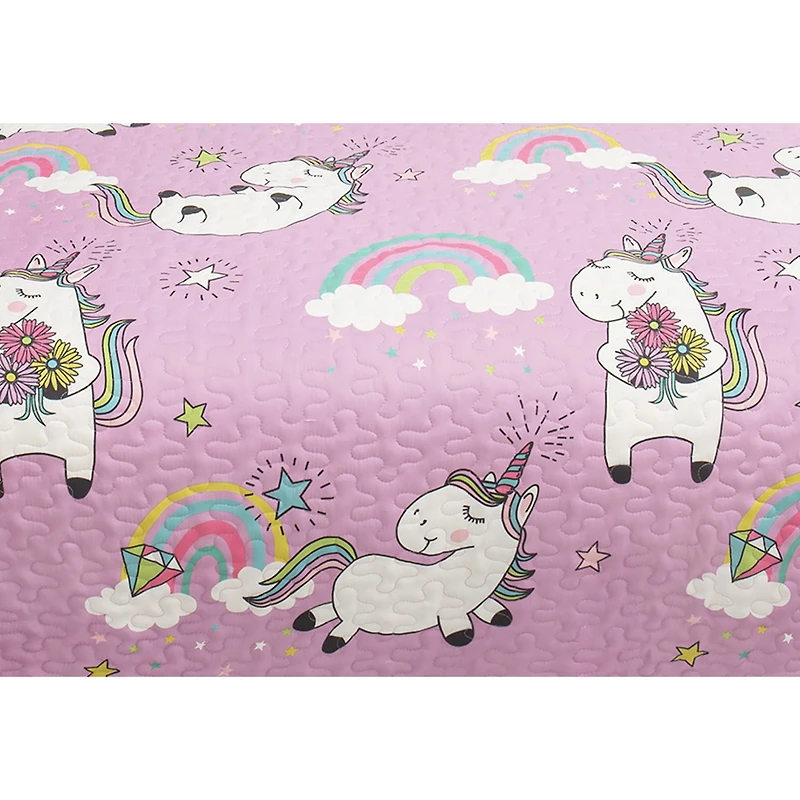 Safdie & Co. Quilt 3PC Set DQ Unicorn