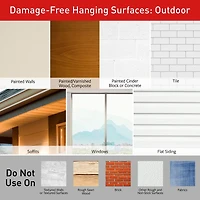 Command™ Outdoor Light Clips with Foam Strips, 17017CLRAWVPEF, value pack, 36 Clp, 36 Str