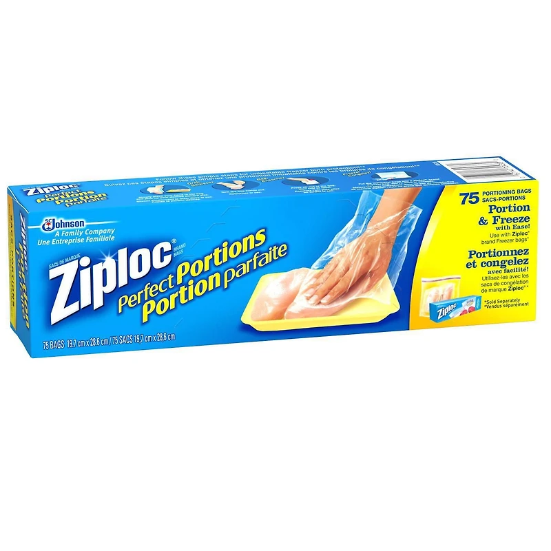 Ziploc Perfect Portions Bags, 75 Bags, 75 Bags