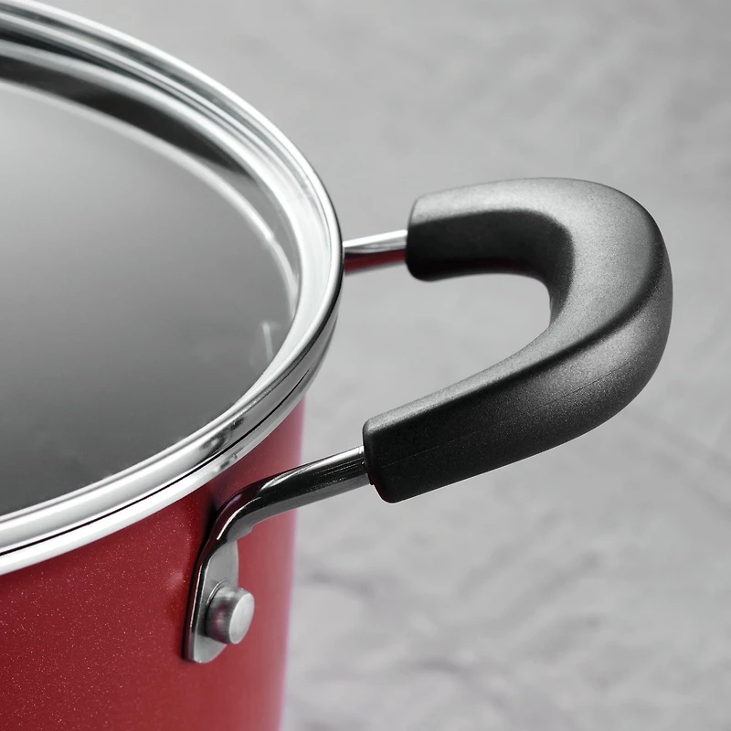 Tramontina EveryDay Cuiseur grand couvert antiadhésif en aluminium de 4,7L– rouge