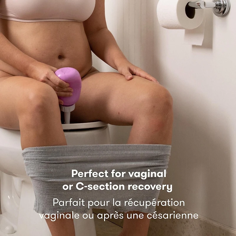 Frida Mom - Biberon périnéal à l'envers - Récupération post-partum - Le MomWasher Fridababy original pour la récupération périnéale et le nettoyage après la naissance - Sac d'hôpital essentiel, nouvea 1 bouteille Peri
