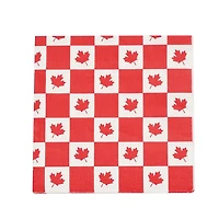 Way to Celebrate! Red Maple Leaves Paper Luncheon Napkins, 6.5in, 18ct
