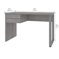 Petite table de Bureau 48L avec Patte de Métal en U Solay de Bestar, gris platine