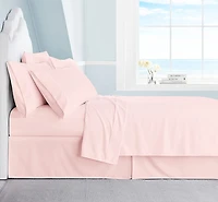 Ensemble de draps de luxe Swift Home 6 pièces avec taie d'oreiller additionnelle, Queen, Rose