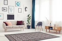 Emerald Sanlin Red & Ivory 6'7" x 9'7" Area Rug