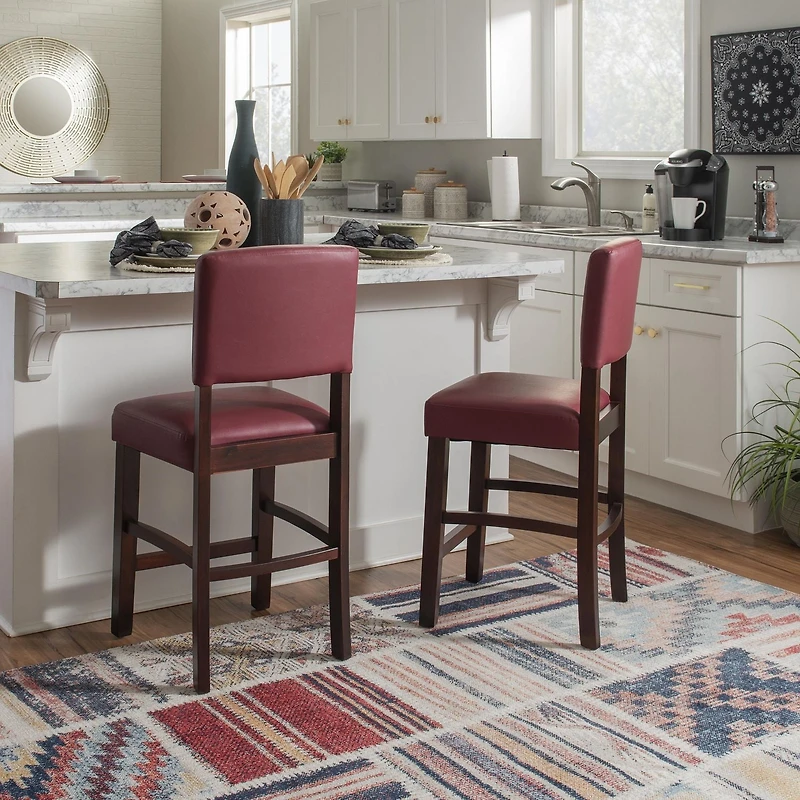 Tabouret de comptoir rouge Benson