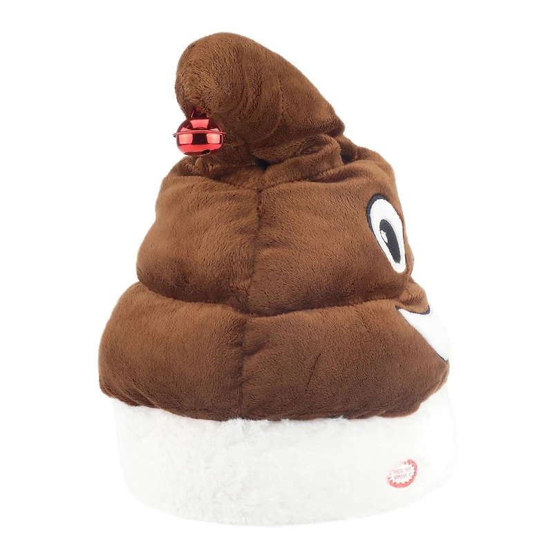 Holiday Time Singing Animated Plush Christmas Poo Hat