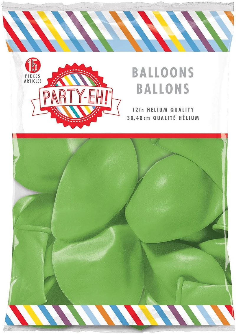 Party-Eh! Ballons en latex 15 ballons vert