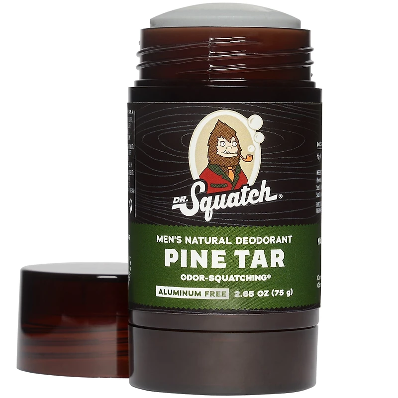 Dr. Squatch Natural Deodorant for Men Pine Tar, Rugged & Woodsy Scent