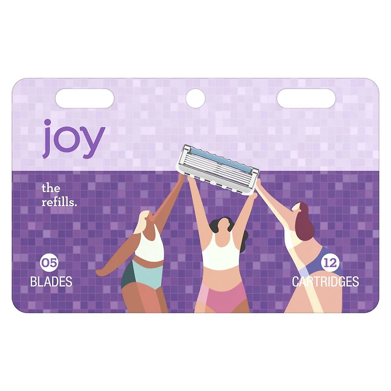 joy razor blade cartridge refill for women, 12 blade refills, 12CT