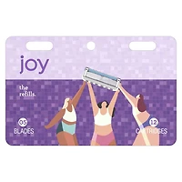 joy razor blade cartridge refill for women, 12 blade refills, 12CT