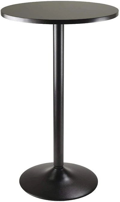Nicer Furniture All Black Round Bar Table