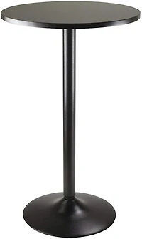 Nicer Furniture All Black Round Bar Table