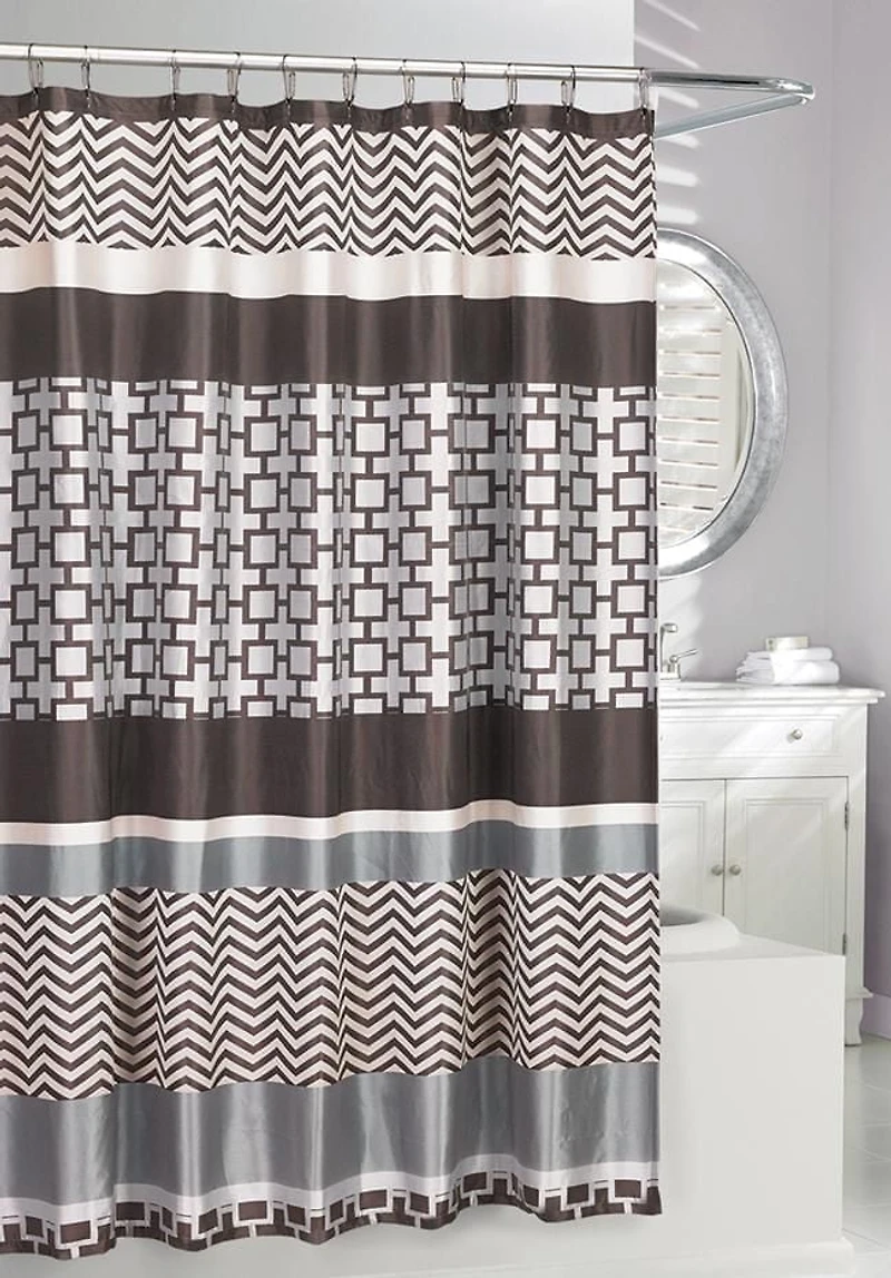 Linear Rideau de douche en tissu Jacquard