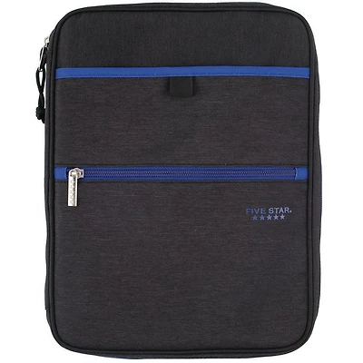 Five Star 1" Carry-All Zipper Binder, Cobalt/Black