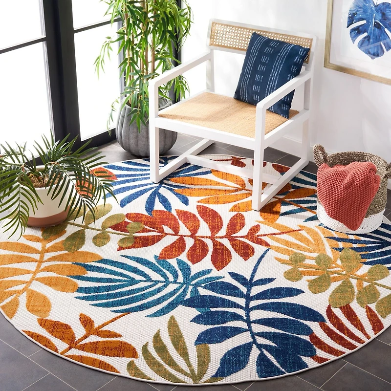 SAFAVIEH Cabana Elouise Floral Indoor/Outdoor Area Rug