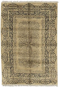 ECARPETGALLERY 5'3" x 7'6" Bordered Galleria Hand Loomed Area Rug for Living Room, Dining Room and Bedroom in Brown