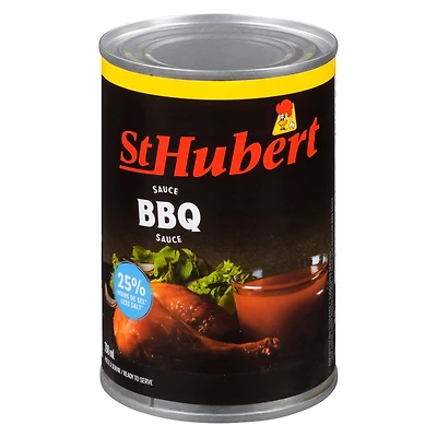 St-Hubert BBQ Sauce - 25% less salt, STH BBQ Sauce less salt 398ML