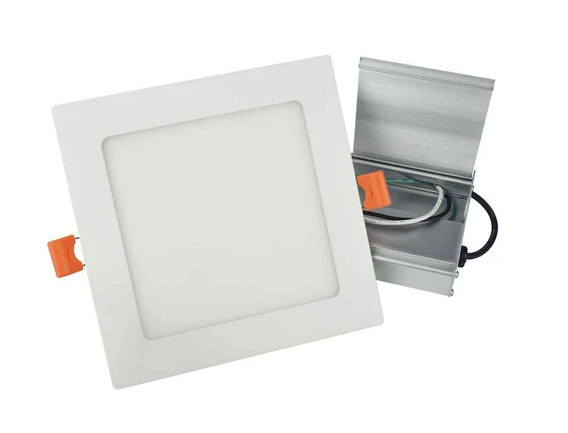 American Imaginations 48 Pieces Set Of 6-in. W Square Aluminum Semi-Recessed Pot Lights In White AI-29255