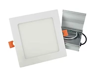 American Imaginations 48 Pieces Set Of 6-in. W Square Aluminum Semi-Recessed Pot Lights In White AI-29255