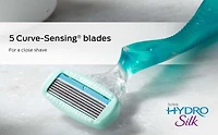 Schick Hydro Silk Sensitive Skin Razor with Bonus Eyebrow Razor, Razor, 2 Refills, Bonus