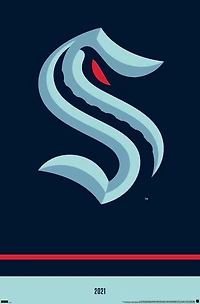 NHL Seattle Kraken - Logo 21 Wall Poster, 22.375" x 34"