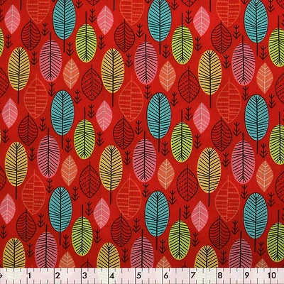 Fabric Creations Red Fuzzy Beakman Cotton Fabric by the Metre 109 cm (43")