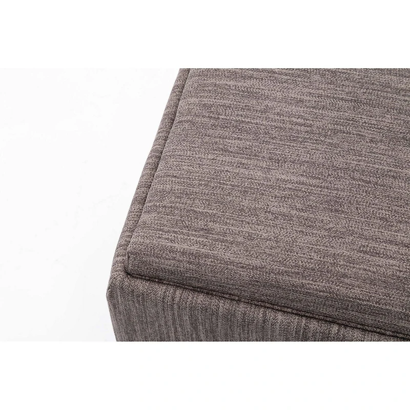 Chase Fabric Ottoman With Flip Tray Lid (Charcoal Gray)